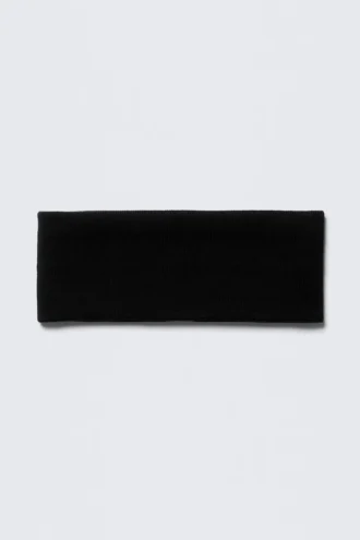 Diadema acanalada de doble capa – Negro
