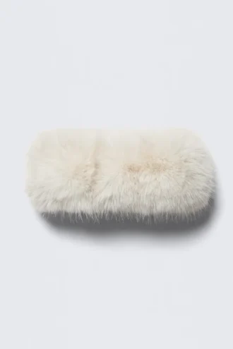 Diadema de piel sintética suave – Blanco crema