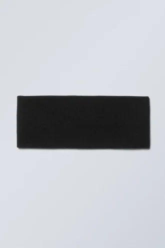 Diadema de punto acanalado – Negro