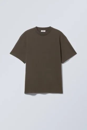 Estupenda camiseta de peso grueso – Marrón oscuro