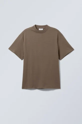 Estupenda camiseta de peso grueso – Marrón oscuro
