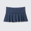 Falda acampanada de talle medio – Azul oscuro