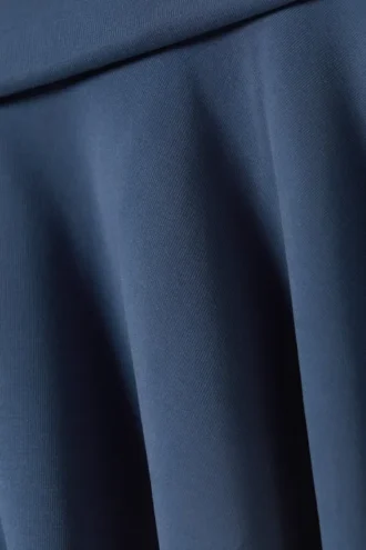 Falda acampanada de talle medio – Azul oscuro