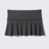 Falda acampanada de talle medio – Negro Falda acampanada de talle medio – Negro