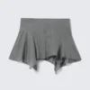 Falda asimétrica con lentejuelas – Gris – Strass Falda asimétrica con lentejuelas – Gris – Strass