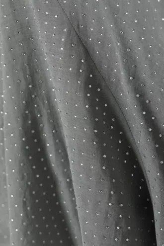 Falda asimétrica con lentejuelas – Gris – Strass