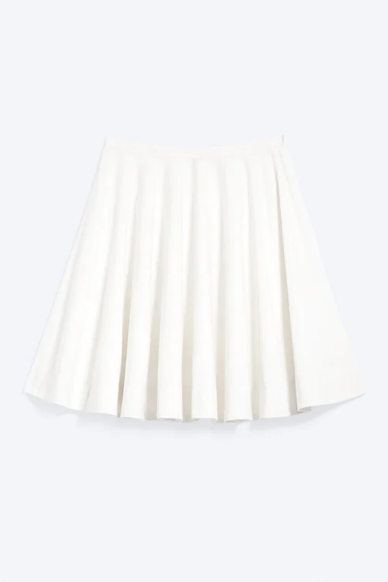 Falda circular de algodón – Blanco roto Falda circular de algodón – Blanco roto