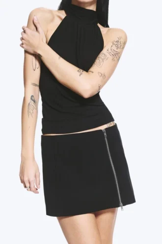 Falda con cremallera – Negra