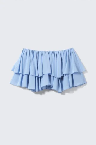 Falda con volantes – Azul claro
