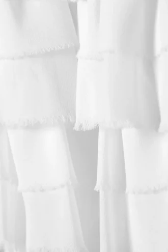 Falda con volantes en capas – Blanca