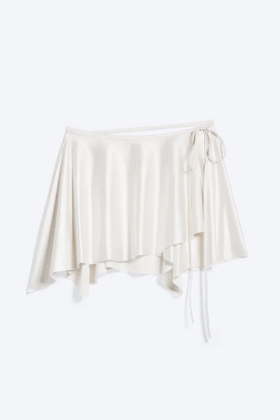 Falda cruzada asimétrica – Blanco roto Falda cruzada asimétrica – Blanco roto