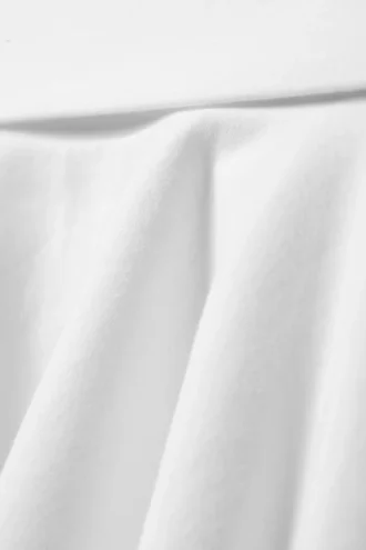 Falda de algodón con cintura ancha – Blanca