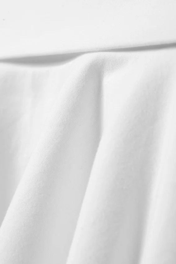 Falda de algodón con cintura ancha – Blanca Falda de algodón con cintura ancha – Blanca