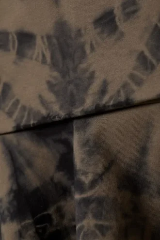 Falda de algodón de cintura ancha – Tie-dye oscuro