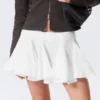 Falda de algodón plisada – Blanco Falda de algodón plisada – Blanco