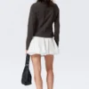 Falda de algodón plisada – Blanco Falda de algodón plisada – Blanco