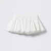 Falda de algodón plisada – Blanco Falda de algodón plisada – Blanco