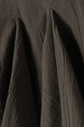 Falda de algodón plisada – Gris oscuro