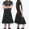 Falda de denim de talle medio Yungblud – Negro Falda de denim de talle medio Yungblud – Negro
