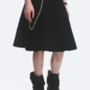 Falda de denim de talle medio Yungblud – Negro Falda de denim de talle medio Yungblud – Negro