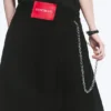 Falda de denim de talle medio Yungblud – Negro Falda de denim de talle medio Yungblud – Negro