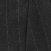 Falda de sarga cepillada de talle bajo – Gris oscuro – Raya metalizada