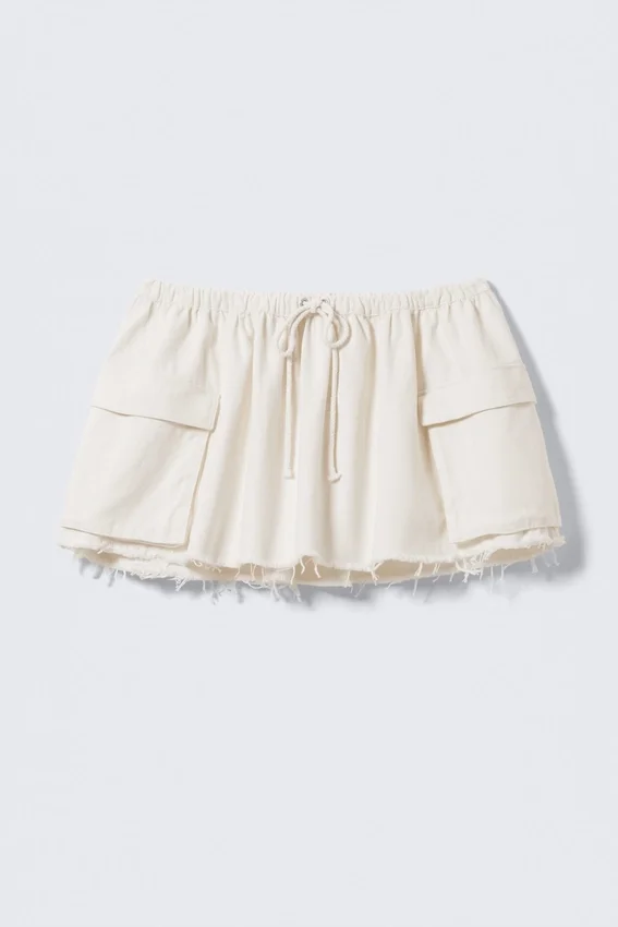 Falda de sarga utilitaria – Blanco roto Falda de sarga utilitaria – Blanco roto