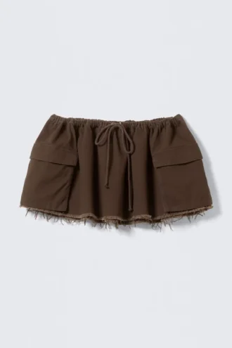 Falda de sarga utilitaria – Marrón oscuro