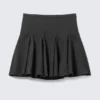Falda de traje acampanada de talle bajo hasta la rodilla – Gris oscuro Falda de traje acampanada de talle bajo hasta la rodilla – Gris oscuro