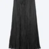 Falda larga arrugada – Gris oscuro Falda larga arrugada – Gris oscuro