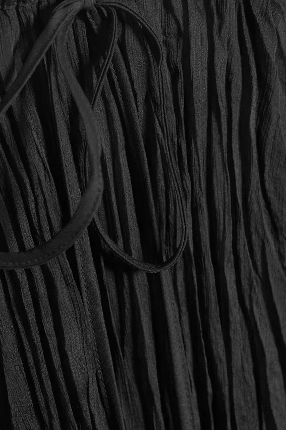Falda larga arrugada – Gris oscuro Falda larga arrugada – Gris oscuro