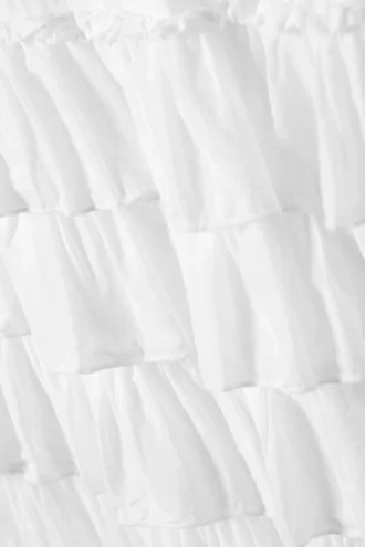 Falda larga con volantes en capas – Blanca