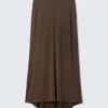 Falda larga de jersey – Marrón oscuro Falda larga de jersey – Marrón oscuro