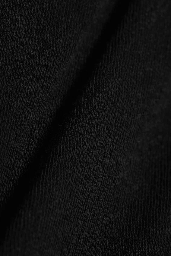 Falda larga de punto de algodón transparente – Negro Falda larga de punto de algodón transparente – Negro