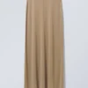 Falda larga drapeada Signe – Beige oscuro