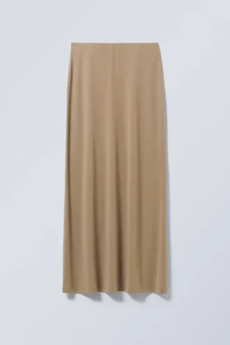 Falda larga drapeada Signe – Beige oscuro