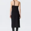 Falda lápiz de talle medio con hebillas laterales Faustina C – Negro