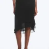 Falda midi de corte A – Negro Falda midi de corte A – Negro