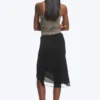 Falda midi de corte A – Negro Falda midi de corte A – Negro