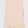 Falda midi de encaje satinado – Rosa empolvado Falda midi de encaje satinado – Rosa empolvado