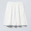 Falda midi de popelín de algodón – Blanca Falda midi de popelín de algodón – Blanca