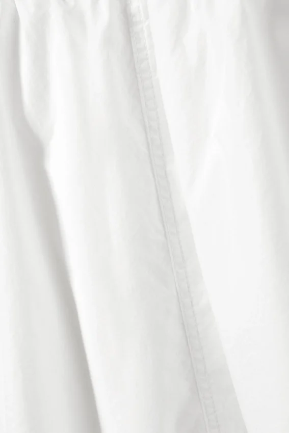 Falda midi de popelín de algodón – Blanca Falda midi de popelín de algodón – Blanca