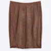 Falda midi de punto de talle medio – Marrón Falda midi de punto de talle medio – Marrón
