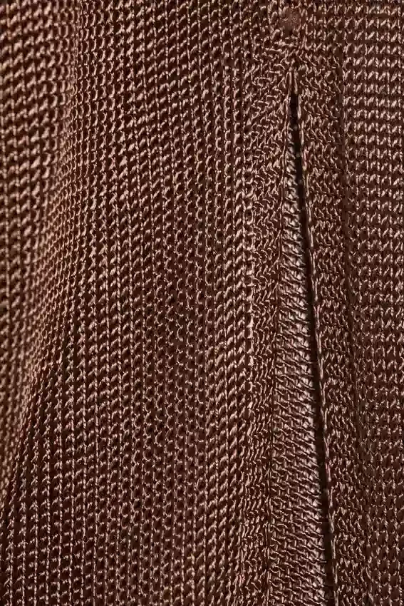 Falda midi de punto de talle medio – Marrón Falda midi de punto de talle medio – Marrón