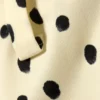 Falda midi de talle bajo – Amarillo claro – Lunares