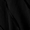 Falda midi de talle medio con costuras curvas – Negro