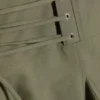 Falda midi de talle medio con lazo en la cintura – Verde caqui