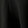 Falda midi de talle medio y corte acampanado – Negro