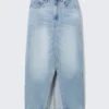 Falda midi vaquera – Fresh Blue – Azul claro