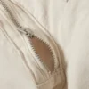 Falda-pantalón cruzada asimétrica de sarga de algodón – Blanco